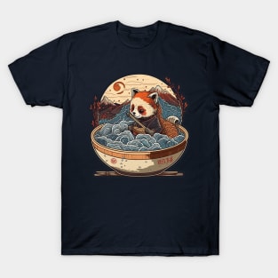 Red Panda Ramen Hot Spring T-Shirt